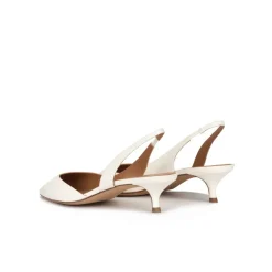 Blanque Escarpins à brides en cuir blanc cassé