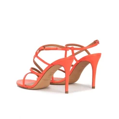 Marquesa Sandales à talons hauts en cuir rose corail