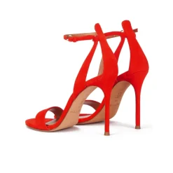 Martina Sandales à talons hauts en daim rouge