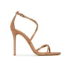 Oria Sandales à talons hauts en cuir camel