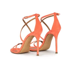 Oria Sandales à talons hauts en daim rose corail